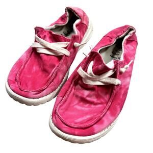 Gypsy Jazz Pink Tie Dye Slip On Shoes Women's Size 10